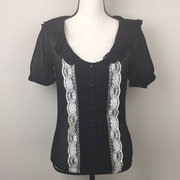 ASOS Black Sheer Top - Picture 1 of 7